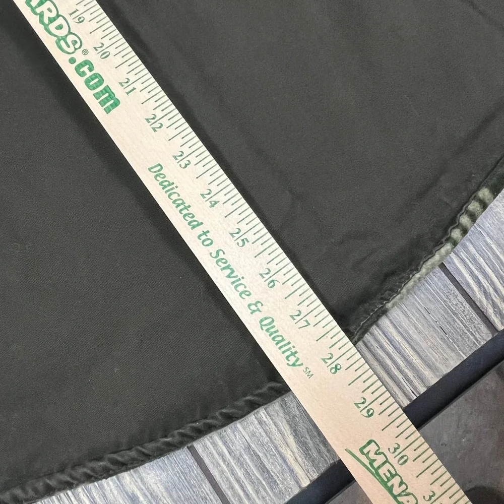 Chaps Shacket Men L Green Fleece Lined Cotton Canvas Workwear Chore Jacket